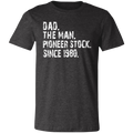 Dad. The Man. Pioneer Stock. Since 1980. Dark Grey Heather XL