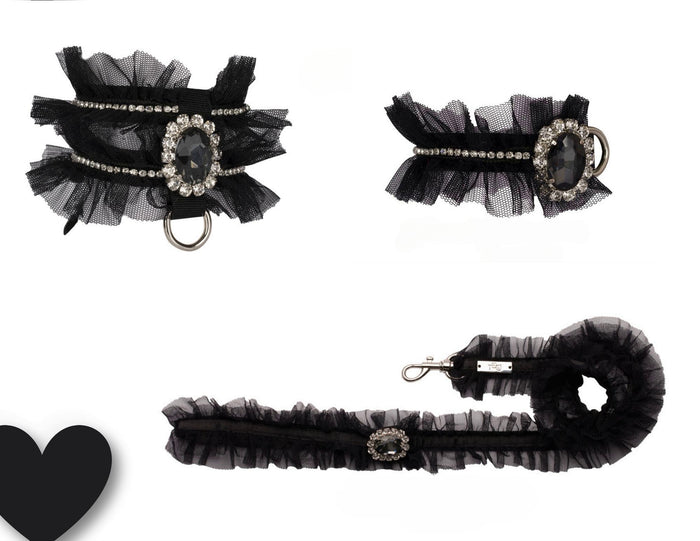 Diamond Black Doggie Collar
