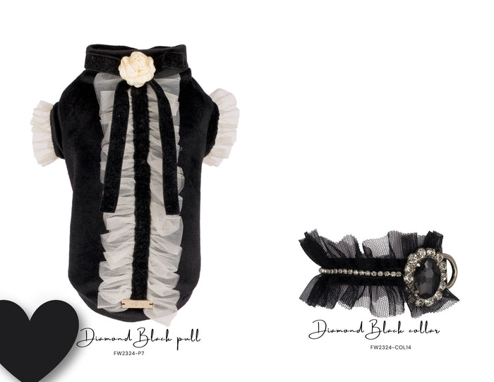 Diamond Black Doggie Collar