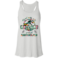 Don't Mess With Auntiesaurus Women's Flowy Racerback Tank, Don't Mess With Auntiesaurus You'll Get Jurasskicked White