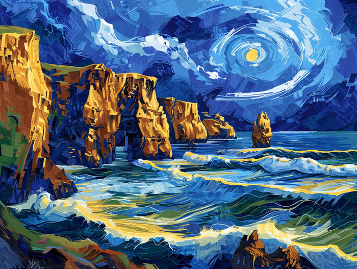 Dramatic Rocky Coastal Scene