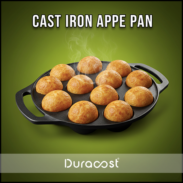 DuraCast® Cast Iron Appe / Paniyaram Maker – 7-Pit & 12-Pit | Traditional Taste, Modern Convenience
