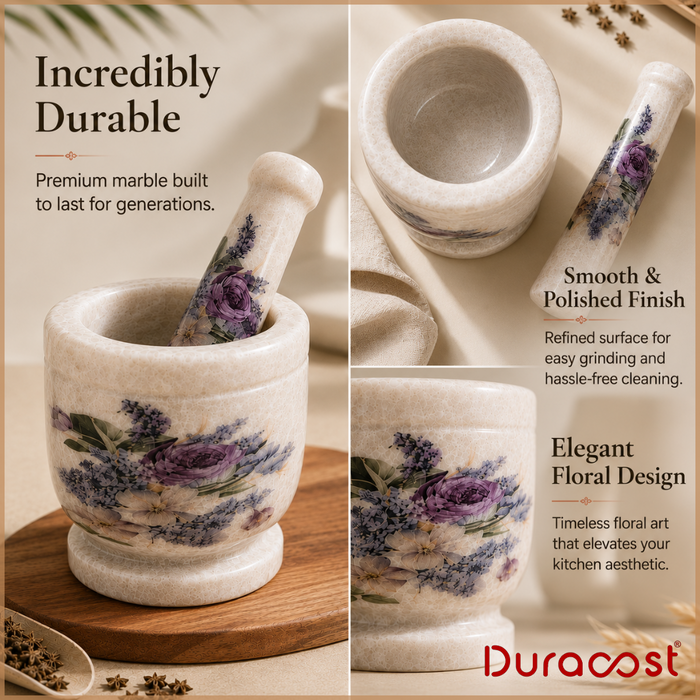 DuraCast® Smashini Designer Marble Mortar & Pestle Set