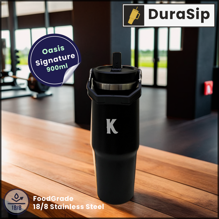 DuraSip Oasis Signature – 900ml Personalized Stainless Steel Tumbler with Vacuum Insulation