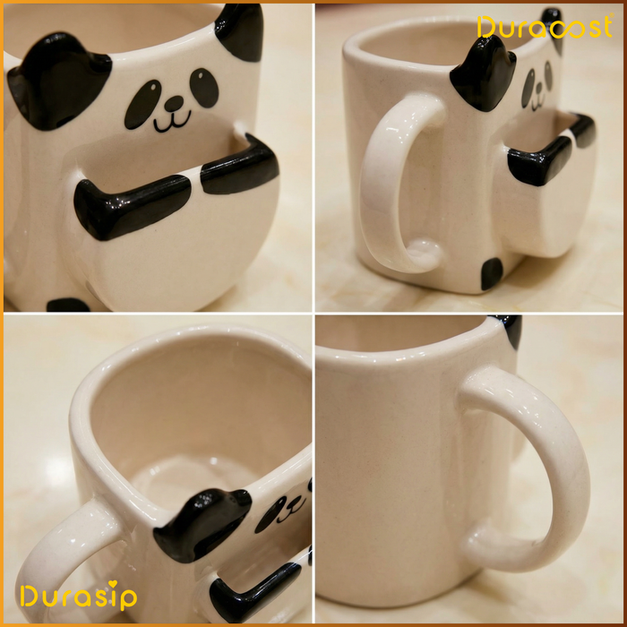 DuraSip™ Panda Soup Mugs – Premium Ceramic Panda-Shaped Mugs | Set of 2