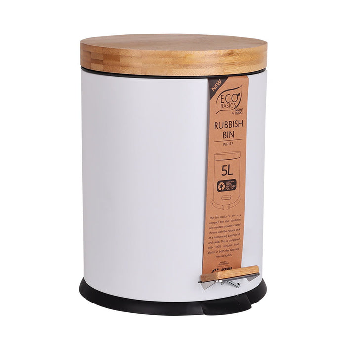 Eco Basics Rubbish Bin 5L - White