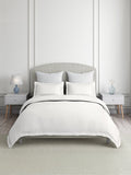 Emblem 100% Cotton 300 TC King Bedsheet with 2 Pillow Covers | White Stripes Bedsheet Set