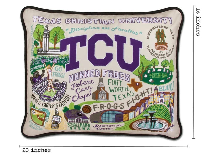 Embroidered Pillow- TCU