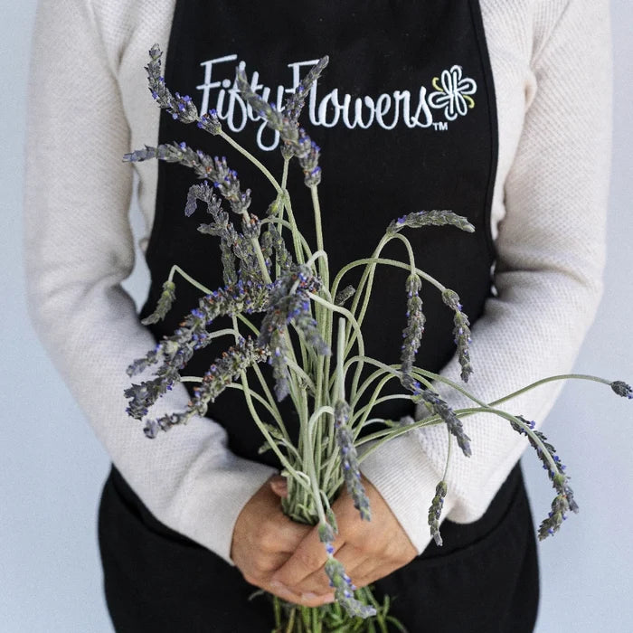 English Lavender Flower Apron - Image