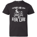 Father And Son ATV Riding Partners For Life Youth T-Shirt Black