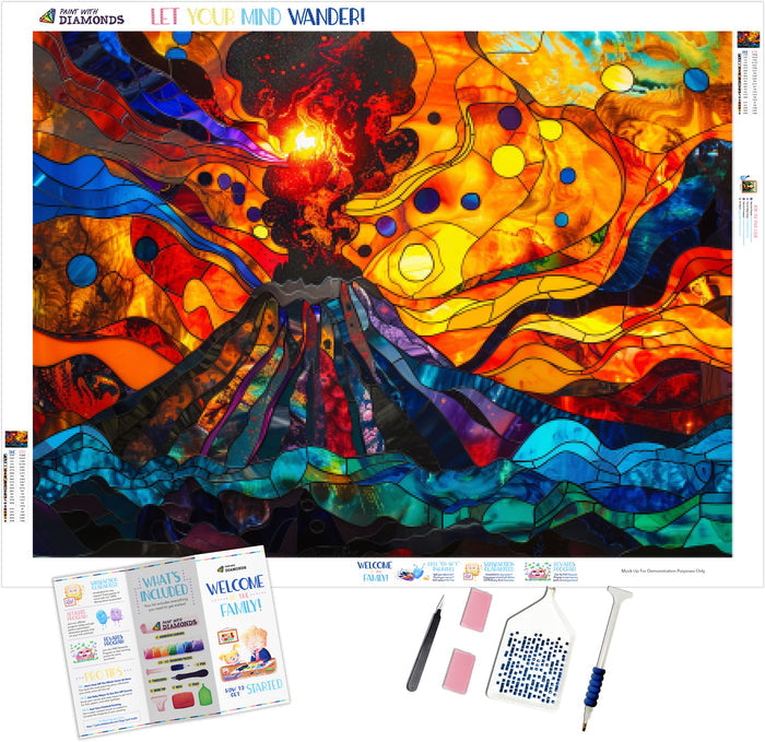 Fiery Volcano Eruption