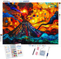 Fiery Volcano Eruption