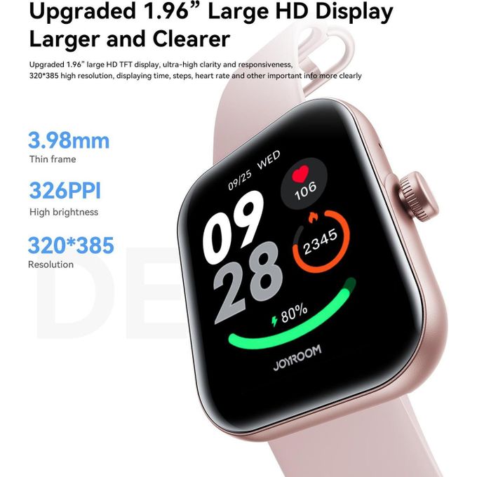 Fit-life Series JR-FT5 Plus Smart Watch (Answer/Make Call)-Rose Gold