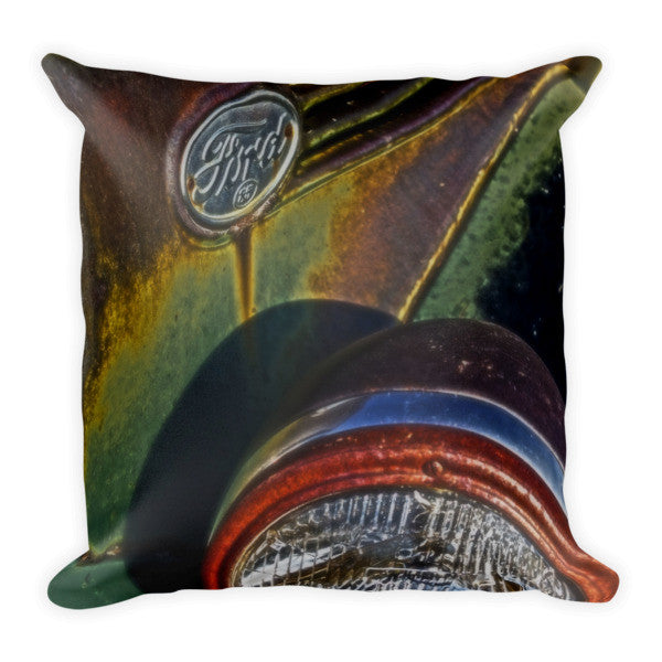 Ford Headlight Throw Pillow