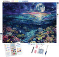 Full Moon Over Coral Seascape