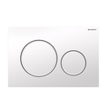Geberit Sigma 20 Button - Round Gloss White with Matte White Trim - Acqua Bathrooms