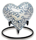 Going Home 3 Cubic Inches Heart with Stand Small/Keepsake Funeral Cremation Urn
