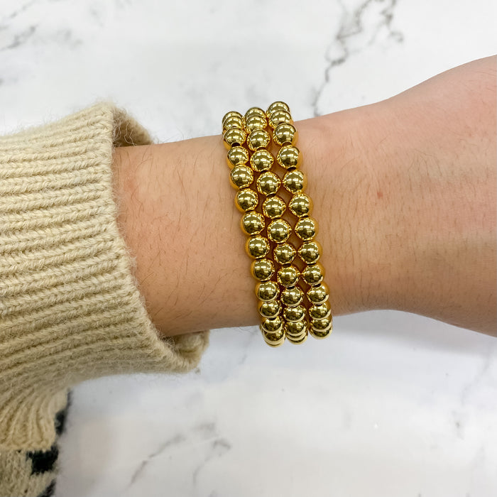 Gold Ball 6mm Bracelet - Lyla's: Clothing & Gifts - Online and Rockwall Texas Boutique