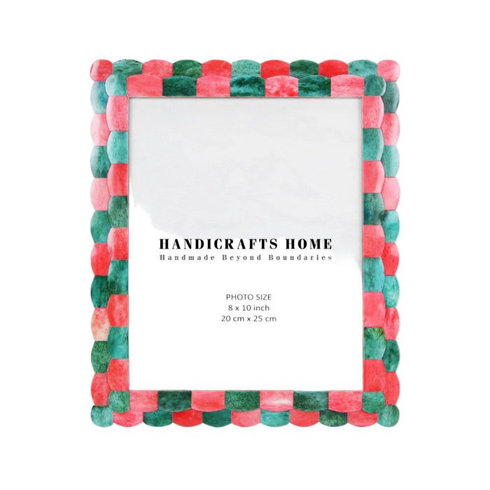 Green & Red Scalloped Picture Frame