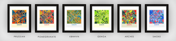Guelph Ontario Map Print - Full Color Map Poster