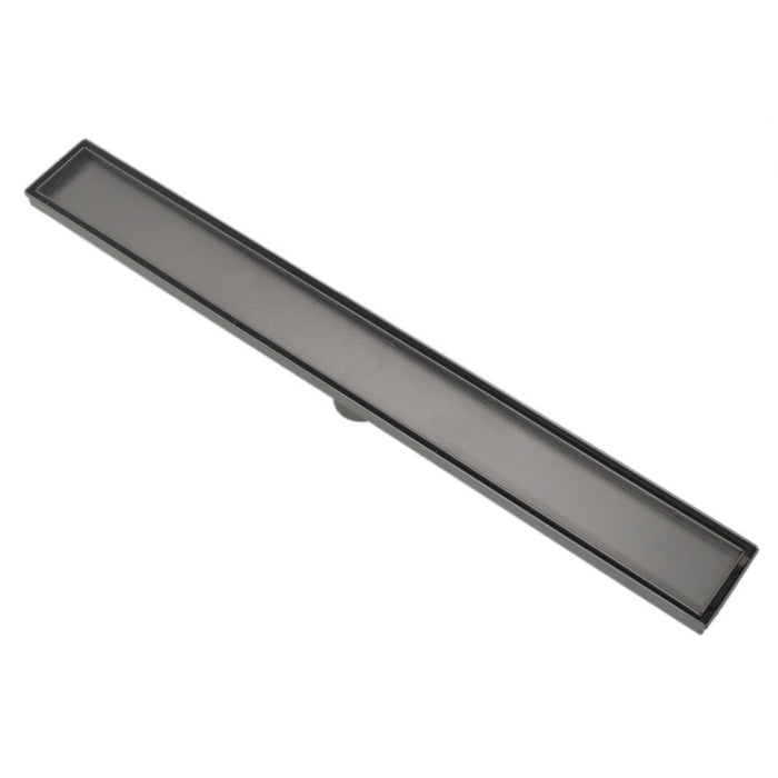 Gun Metal 800mm Tile Insert Floor Waste - Acqua Bathrooms