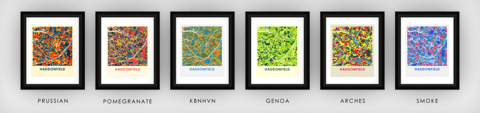 Haddonfield NJ Map Print - Full Color Map Poster
