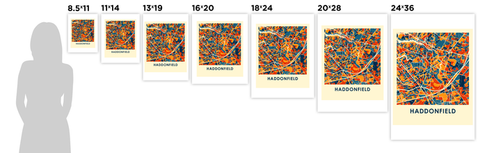 Haddonfield NJ Map Print - Full Color Map Poster