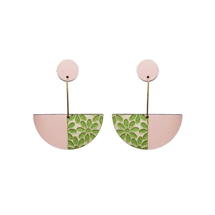 Half Circle Floral Lace Earrings