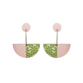 Half Circle Floral Lace Earrings