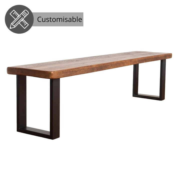 Helvellyn Industrial Bench - Square Legs - 90cm - 35cm