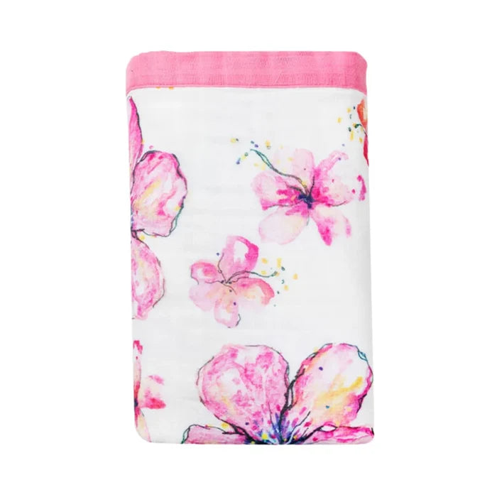 Hibiscus Kiss Throw Blanket