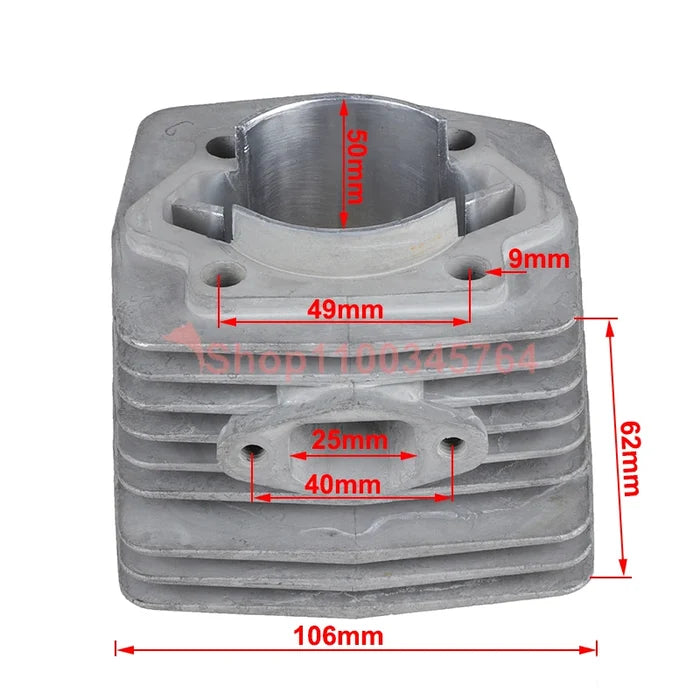 High quality 50mm cylinder for 100cc electric bicycle engine accessories