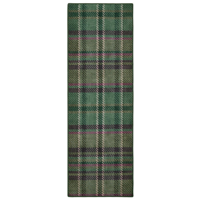 Hug Rug Eco-Washable Isla Plaid Emerald