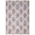 Hug Rug Eco-Washable Woodblock Paisley Blue- 100% recycled content rug featuring a blue paisley pattern.
