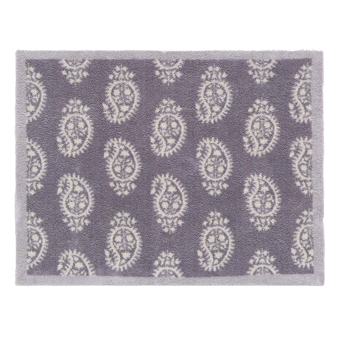 Paisley Grey Doormat- 100% recycled cotton doormat featuring a paisley design.