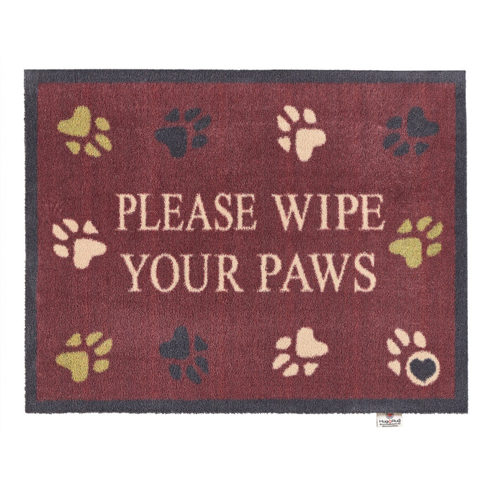 Hug Rug Wipe Your Paws Burgandy