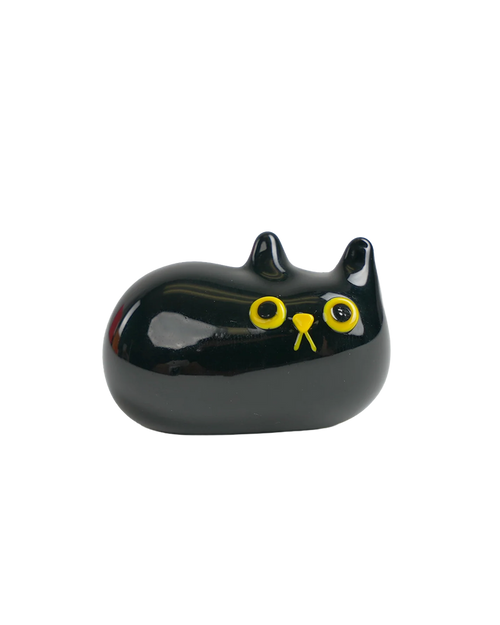 "I am here" Black Cat Figurine