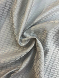 Double Face Taffeta Textured Silk - Silver