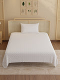 Indo Musk 100% Kasturi Cotton 200 TC Single Bedsheet with 1 Pillow Cover | Beige Ethnic Print Bedsheet Set
