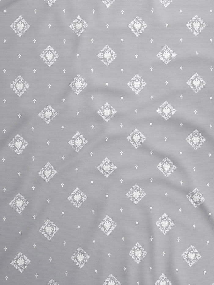 Indo Musk 100% Kasturi Cotton 200 TC Single Bedsheet with 1 Pillow Cover | Grey Ethnic Print Bedsheet Set