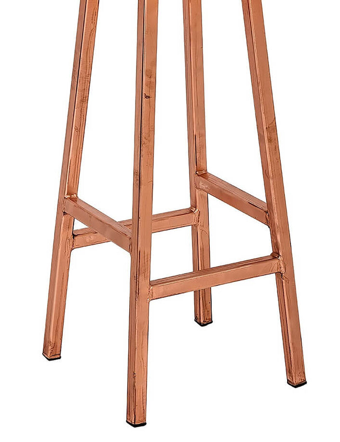 Industrial Bar Stool - 35mm Thick Leather Seat -
