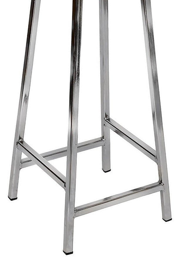 Industrial Bar Stool - 35mm Thick Leather Seat -