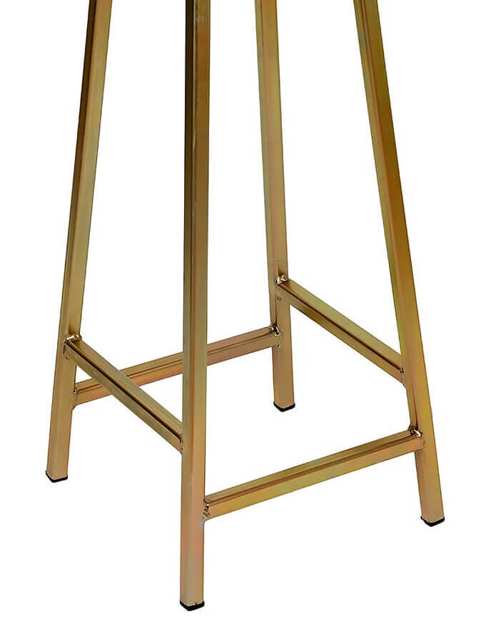 Industrial Bar Stool - 35mm Thick Leather Seat -