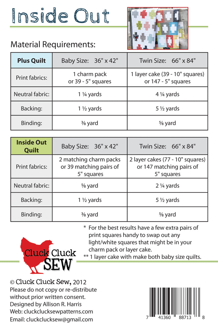 Inside Out Quilt Pattern by Cluck Cluck Sew