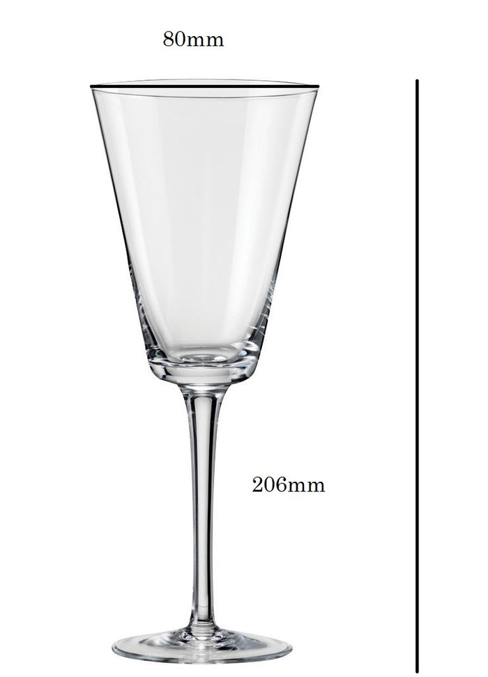Dimensions of Elegant crystal glassware for discerning wine enthusiasts