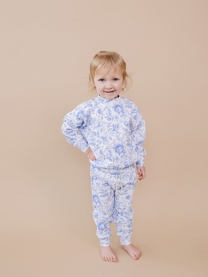 Jogger Set | Blue Flowers