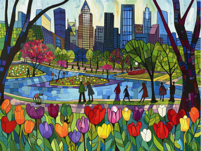 Joyous City Park in Spring