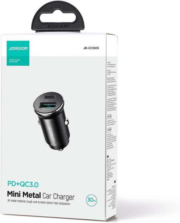 JR-CCN06 30W 2C mini Metal Car Charger