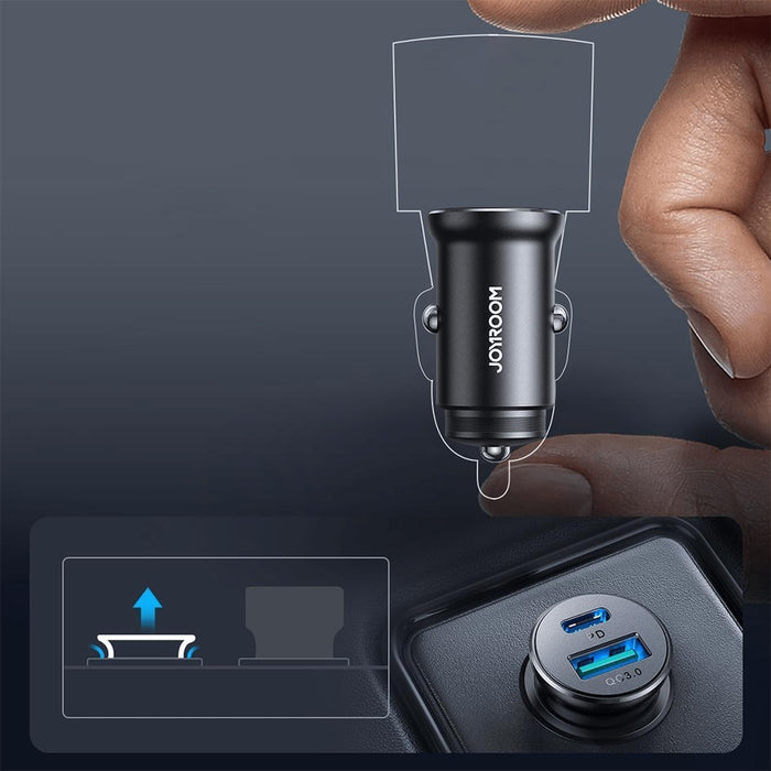JR-CCN06 30W 2C mini Metal Car Charger