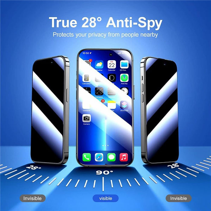 JR-P02 Tempered Glass Screen Protector (2.5D Full Screen with Black Edge) for iP 14 Pro 6.1" (Privacy)
